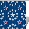 Blue Background Stars Pattern Decorative Shower Curtain for Bathroom