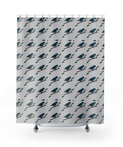 Blue Bird Shower Curtain For Bathroom Decor With Bird Lover Gift Idea