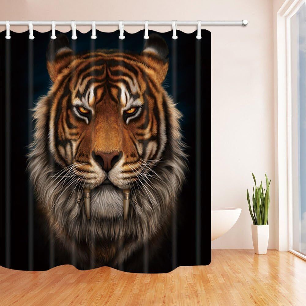Blue Butterfly Patterned Shower Curtain - Image 2
