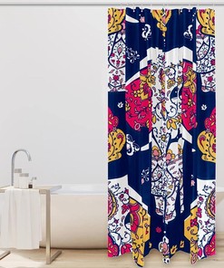 Blue Elephant Shower Curtain for a Calm Bathroom Decor