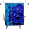Blue Enchantress Theme Shower Curtain with Romantic Rose Flowers, Highly Durable and Waterproof for Your Bathroom Decor