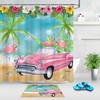 Blue Flowers Watercolor Wild Shower Curtain - Scenic Bathroom Decor