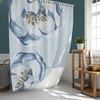 Blue Geometric Hippie Shower Curtain, Refreshing Bathroom Gift, Gold Orange