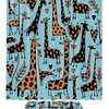 Blue Giraffe Fabric Shower Curtain For Bathroom, Print Design Curtain