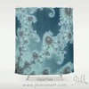 Blue Gray Geometric Fabric Shower Curtain for Contemporary Bathroom Decor