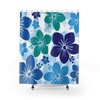 Blue Hawaii: Hibiscus Premium Shower Curtain for a Cool and Refreshing Bathroom 