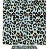Blue Leopard Print Shower Curtain, Cool Bathroom Decor