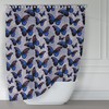 Blue Mars And Asteroids Shower Curtain, Space And Astronomy Themed Bathroom Decoration.