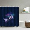 Blue Mermaid Shower Curtain Fabric Waterproof Heavy Duty
