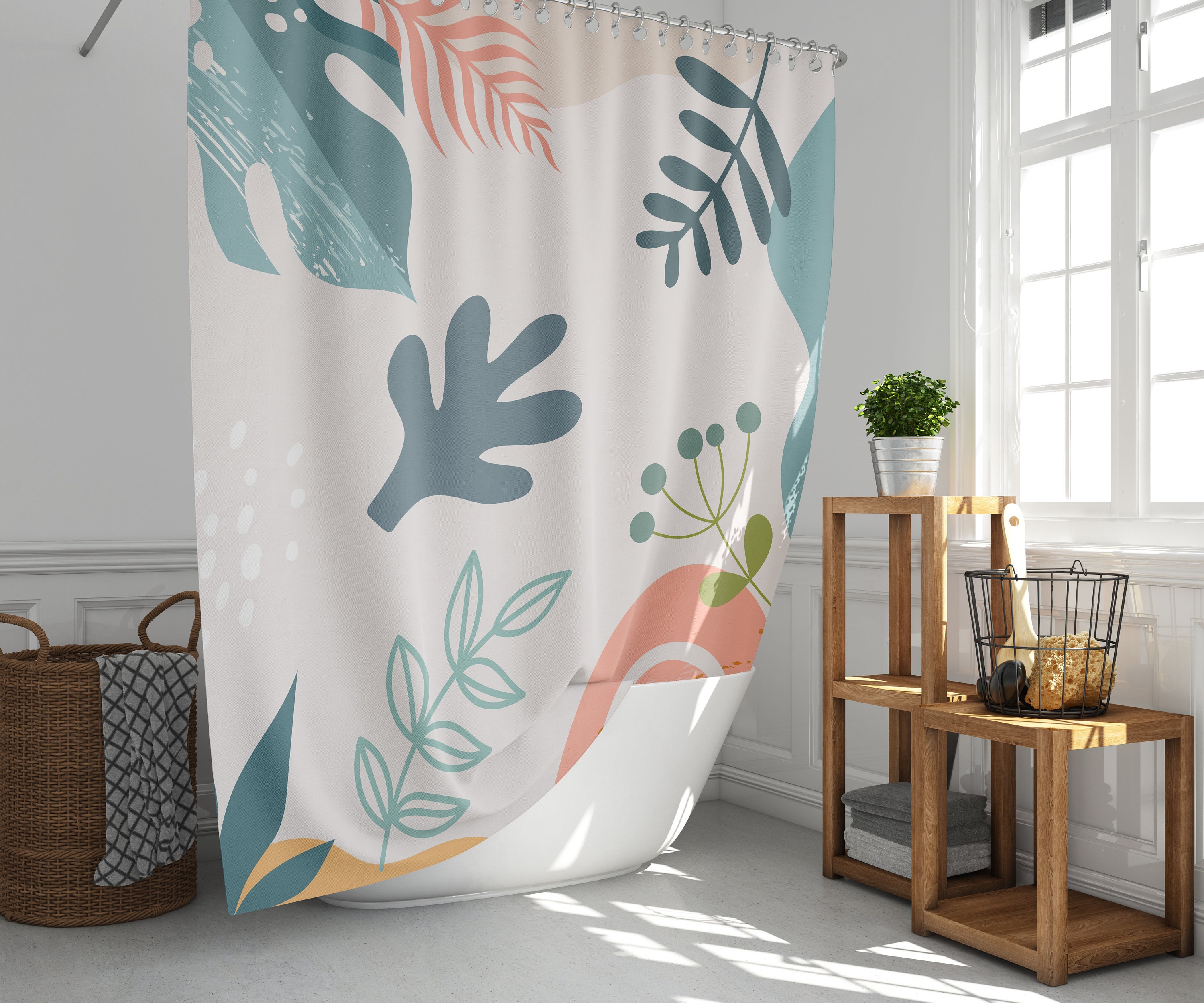 Blue Moon Bigfoot Shower Curtain, Funny Cryptid Bathroom Decor