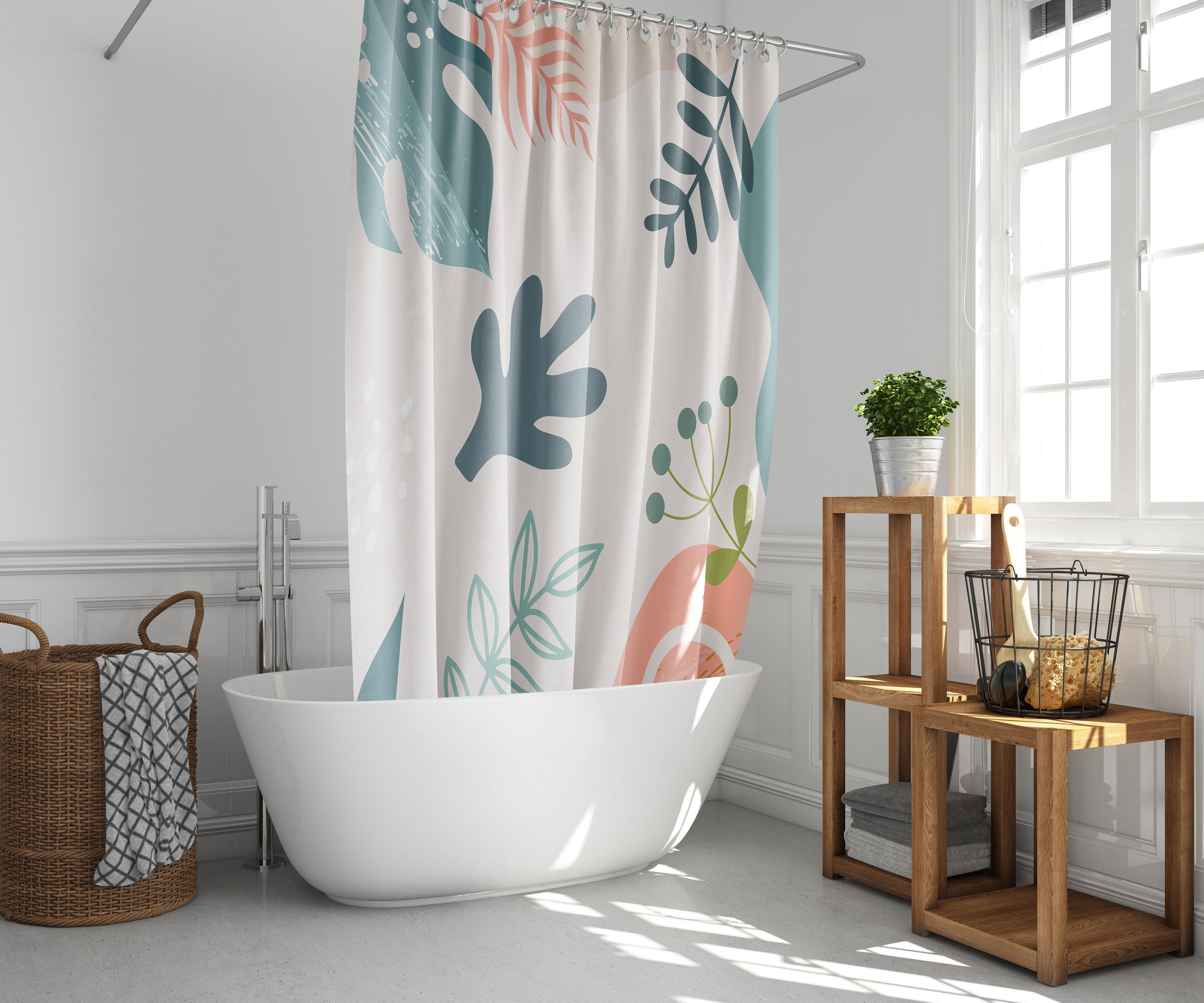 Blue Moon Bigfoot Shower Curtain, Funny Cryptid Bathroom Decor - Image 2