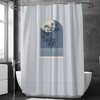 Blue Moon Outside Window Scenery Shower Curtain for Bathroom Decor