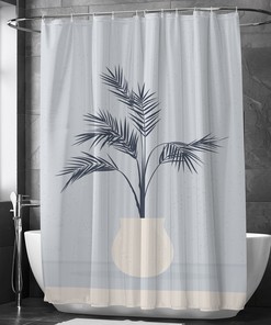Blue Moon Outside Window Scenery Shower Curtain for Bathroom Decor