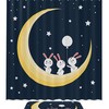 Blue Moon Waterproof Print Shower Curtain for Bathroom
