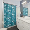 Blue Oasis Tropical Shower Curtain 