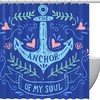 Blue Ocean The Anchor Unique Shower Curtain for Bathroom