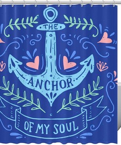 Blue Ocean The Anchor Unique Shower Curtain for Bathroom