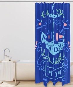 Blue Ocean The Anchor Unique Shower Curtain for Bathroom