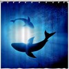 Blue Oceanic World Shower Curtain - Sea Life Bathroom Decor