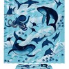 Blue Octopus Shark Ocean Print Waterproof Fabric Shower Curtain