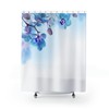 Blue Orchid Shower Curtain, Spring Decor, Gift For Mom, Housewarming Gift, Spring Flowers