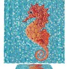 Blue Red Seahorse Waterproof Shower Curtain, Bathroom Curtain, Underwater Life