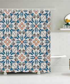 Blue Reef Fish Shower Curtain, Tropical Underwater World, Relaxing Bathroom Decor.