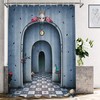 Blue Rose Alice in Wonderland Shower Curtain - Elegant and Gorgeous but Durable Shower Curtain for Your Bathroom