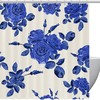 Blue Rose Plant Elegant Shower Curtain for Bathroom Decor