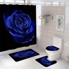 Blue Rose Shower Curtain, Bathroom Accessory, Waterproof