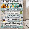 Blue Rules Waterproof Small Shower Curtain For Camper Bathroom