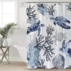 Blue Sea Turtle Shower Curtain for Coastal Bathroom Decor