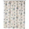 Blue Seashells Fabric Shower Curtain - Nautical and Coastal Decor for Your Bathroom. 
