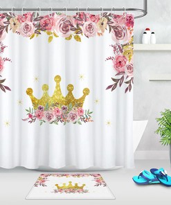 Blue Sky Garden Print Shower Curtain