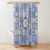 Blue Sports Fan Shower Curtain, Basketball Themed Bathroom Decor.