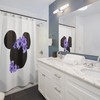 Blue Spring Flowers Shower Curtain Inspired by Disney Home Decor for a Charming Bathroom
