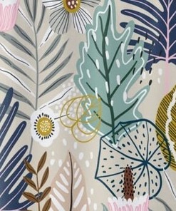 Blue Succulent Leaves Shower Curtain for Zen Bathroom Decor