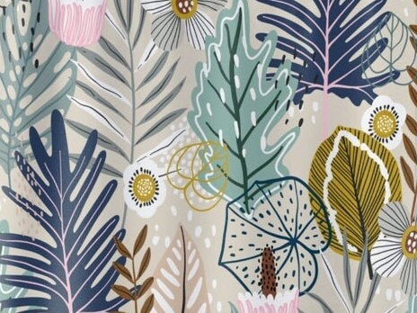 Blue Succulent Leaves Shower Curtain for Zen Bathroom Decor