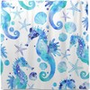 Blue Watercolor Seahorse Shower Curtain Modern Home Bathroom Hotel Spa Decorations Waterproof Fabric