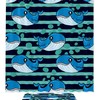Blue Whale Icon Bathroom Set With Waterproof Fabric Shower Curtain