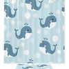 Blue Whale Ocean Shower Curtain with Waterproof Bathroom Decors 
