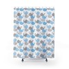 Blue Whale Shower Curtain - Underwater Sea Life Kids Bedroom Decor