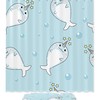 Blue Whales and Unicorn Shower Curtain for a Coastal-Themed Bathroom Decor