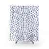 Blue & White Anchor Pattern Nautical Ocean Sailing Theme Shower Curtain