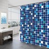 Blue Wild Jungle Shower Curtain, Tropical Rainforest Theme, Exotic Bathroom Decoration.
