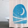 Blue Wild West Shower Curtain, Old Wild West Theme, Rustic Bathroom Decoration.