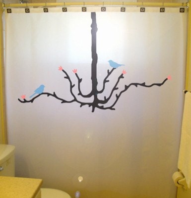 Bluebird Chandelier Shower Curtain For A Classical Elegance