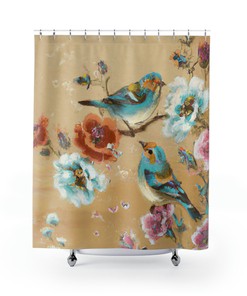 Bluebirds Shower Curtain For A Nature Lover'S Retreat