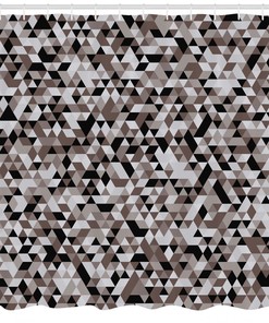 Blurry Tones Of Color Geometric Pattern Shower Curtain For Modern Bathroom Decor