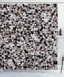 Blurry Tones Of Color Geometric Pattern Shower Curtain For Modern Bathroom Decor